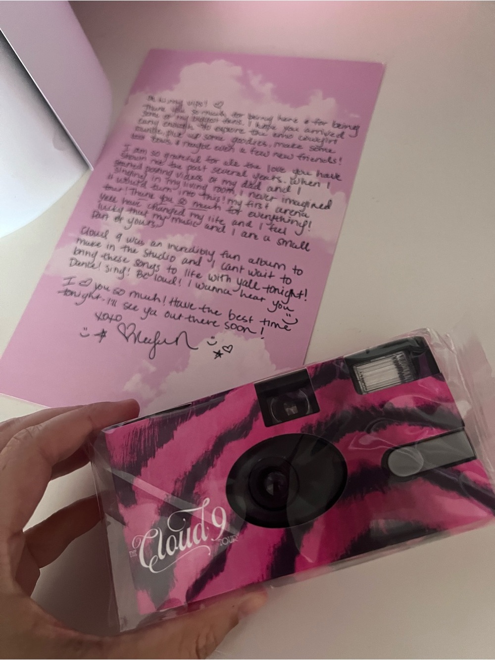 RARE Megan Moroney The Cloud 9 Tour VIP Merch Letter and Camera - Picture 3 of 4